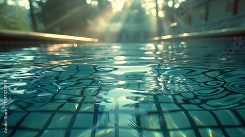 Close-up of rippling water in a swimming pool