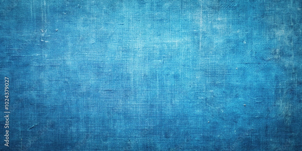 Fototapeta premium Blue canvas texture with scratches and worn areas