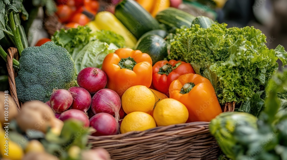 Fresh Produce in a Basket