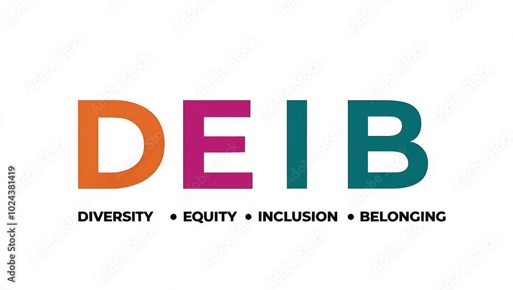 Fototapeta premium deib Diversity, Equity, Inclusion & Belonging Abbrevation
