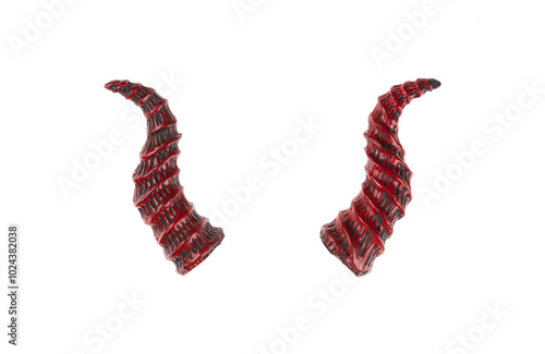 Quadro em tela red devil horns isolated on white background
