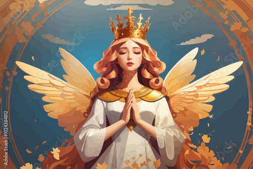 illustration queen of heaven angelical