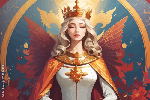 illustration queen of heaven angelical