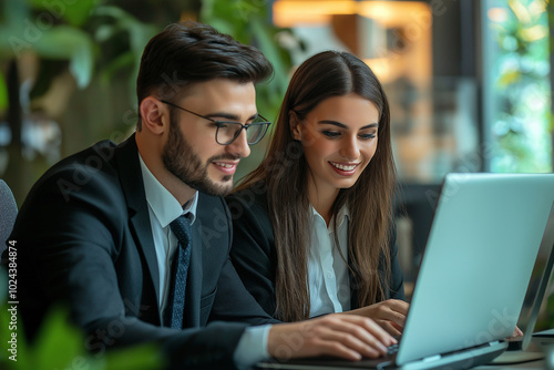 business professionals working on a project as a team in the office for work