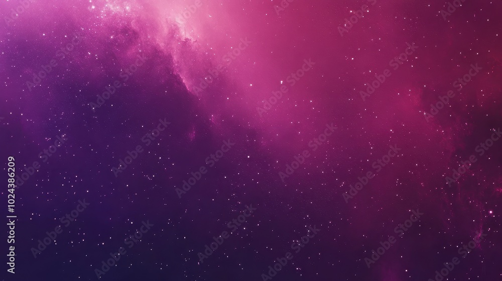 Naklejka premium Enchanting Starry Galaxy Backdrop in Vibrant Fuchsia Hues