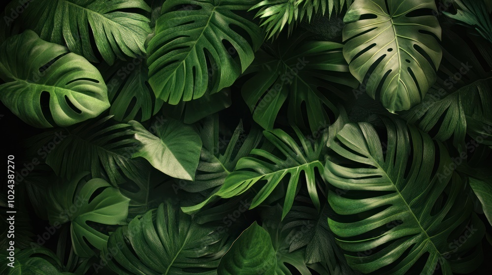 Lush Green Tropical Foliage Lush Green Tropical Foliage