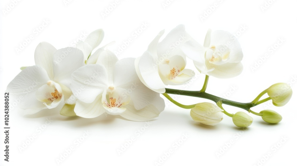 White orchid isolated on white White orchid isolated on white