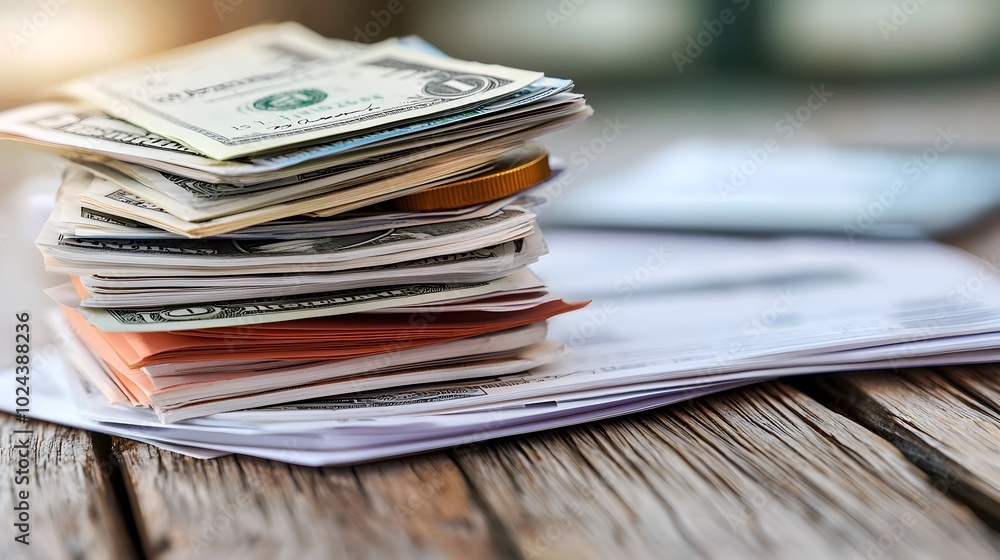 Stack of international currencies including dollar euro pound yen yuan on top of financial reports documents and analysis on a desk or office table Concept of global finance investment Stack of international currencies including dollar euro pound yen yuan on top of financial reports documents and analysis on a desk or office table Concept of global finance investment
