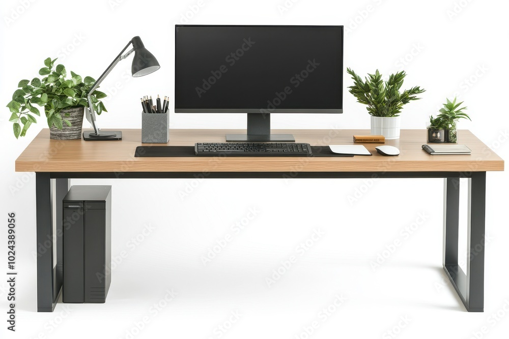 Workstation isolate on white background, clipping path Workstation isolate on white background, clipping path