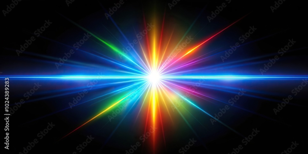 Blue light flares overlay on black background bird eye view Blue light flares overlay on black background bird eye view