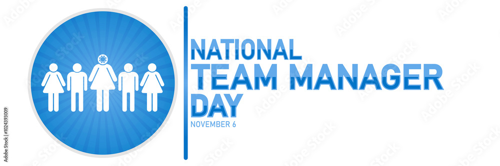 National Team Manager Day. November 6. Suitable for greeting card, poster and banner. Modern illustration. National Team Manager Day. November 6. Suitable for greeting card, poster and banner. Modern illustration.
