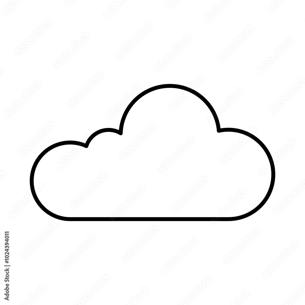 Cloud Line Icon. Digital Marketing Icon Editable Stroke Vector Illustration Cloud Line Icon. Digital Marketing Icon Editable Stroke Vector Illustration