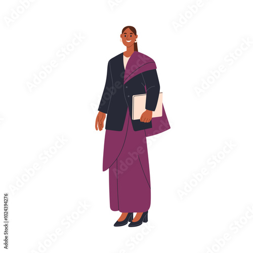 Indian business woman. Happy female CEO, professional in fashion outfit. Entr...