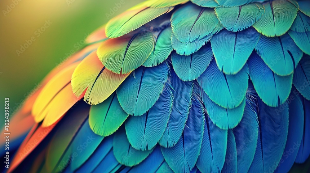 Fototapeta premium Vibrant Bird Feather Patterns