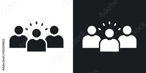 Community icons. solid style vector