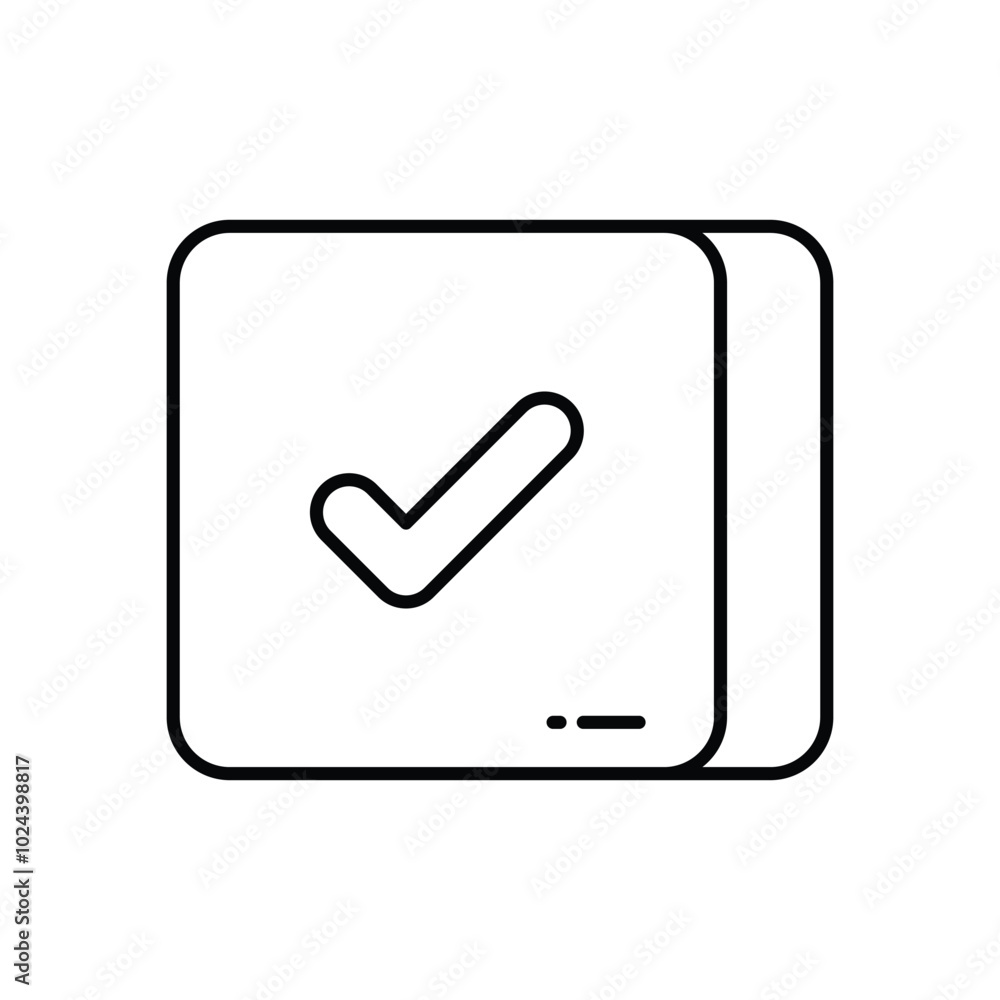 Checkbox vector icon stock illustration Checkbox vector icon stock illustration