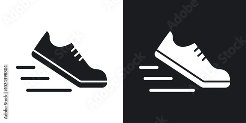 Shoes icons. solid style vector