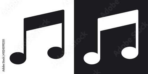 Music icons. solid style vector