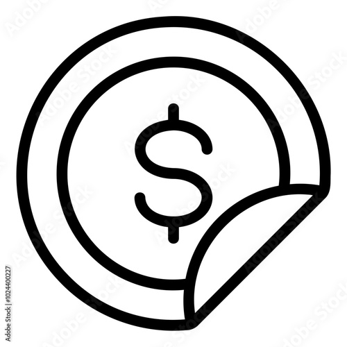 price tag Line Icon