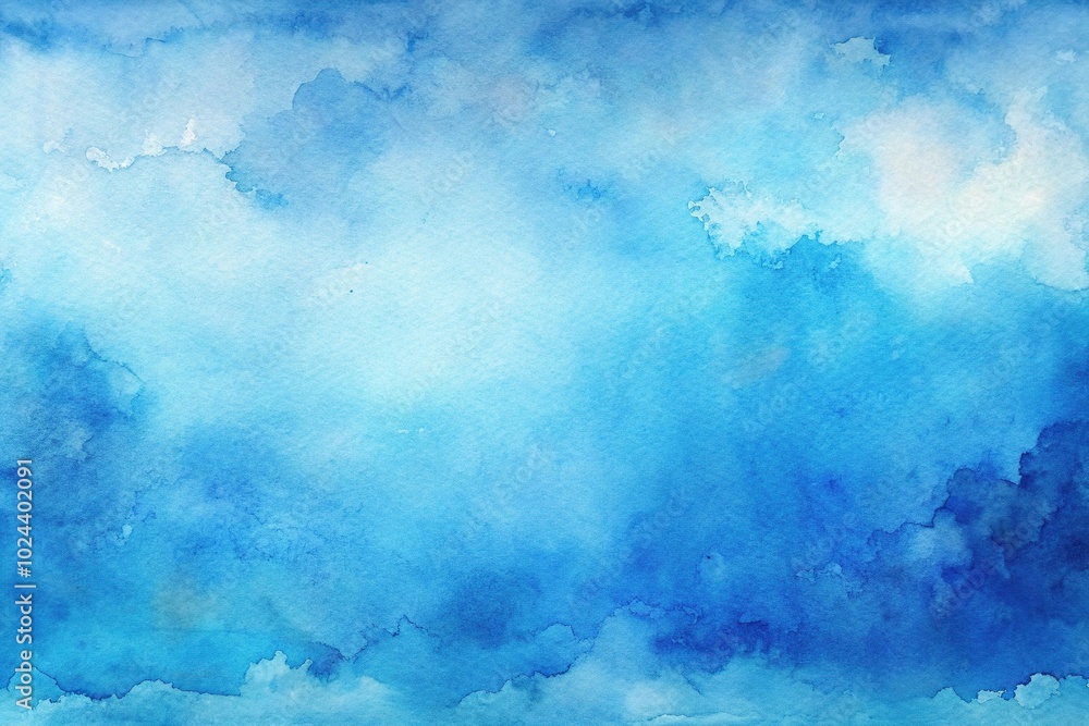 Blue watercolor background evoking calm and serene vibes Blue watercolor background evoking calm and serene vibes