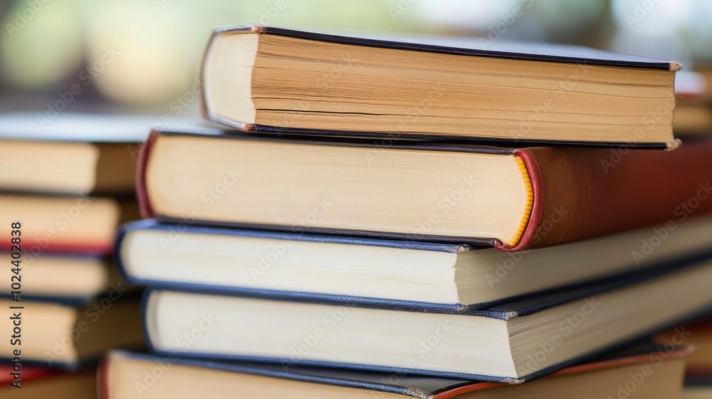A picture of books piled on top of each other, perfect for representing learning and education. A picture of books piled on top of each other, perfect for representing learning and education.