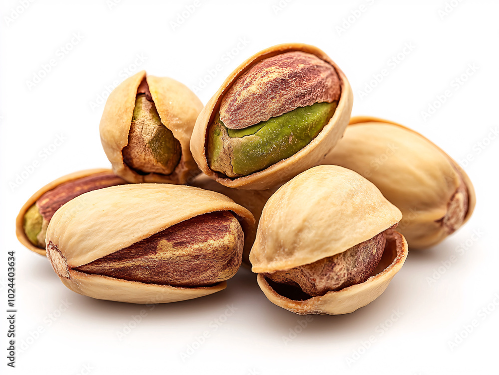 a collection of almonds, some of which are already cracked open, revealing their inner shell.