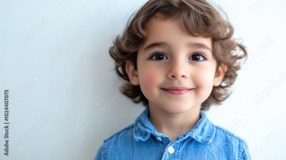 Child in Blue on White Background for COVID 19 Awareness Child in Blue on White Background for COVID 19 Awareness