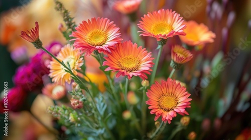 Celebration of flourishing asteraceae exploring the concept of effectiveness in festive settings photo