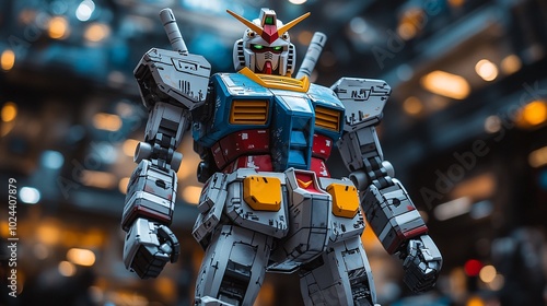 Iconic Gundam Color Scheme in Model Form