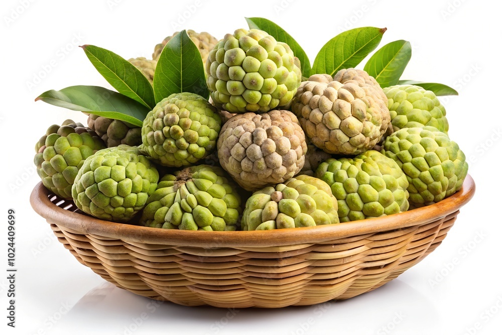 Obraz premium closeup; agriculture; basket; green; custard apple; natural; food; freshness; fruit; group; juicy; ripe; nature; eat; organic; raw; sweet; tasty; vegetarian; vitamin; farm; healthy; apple; delicious; 