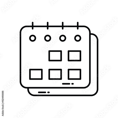 Calendar vector icon stock illustration