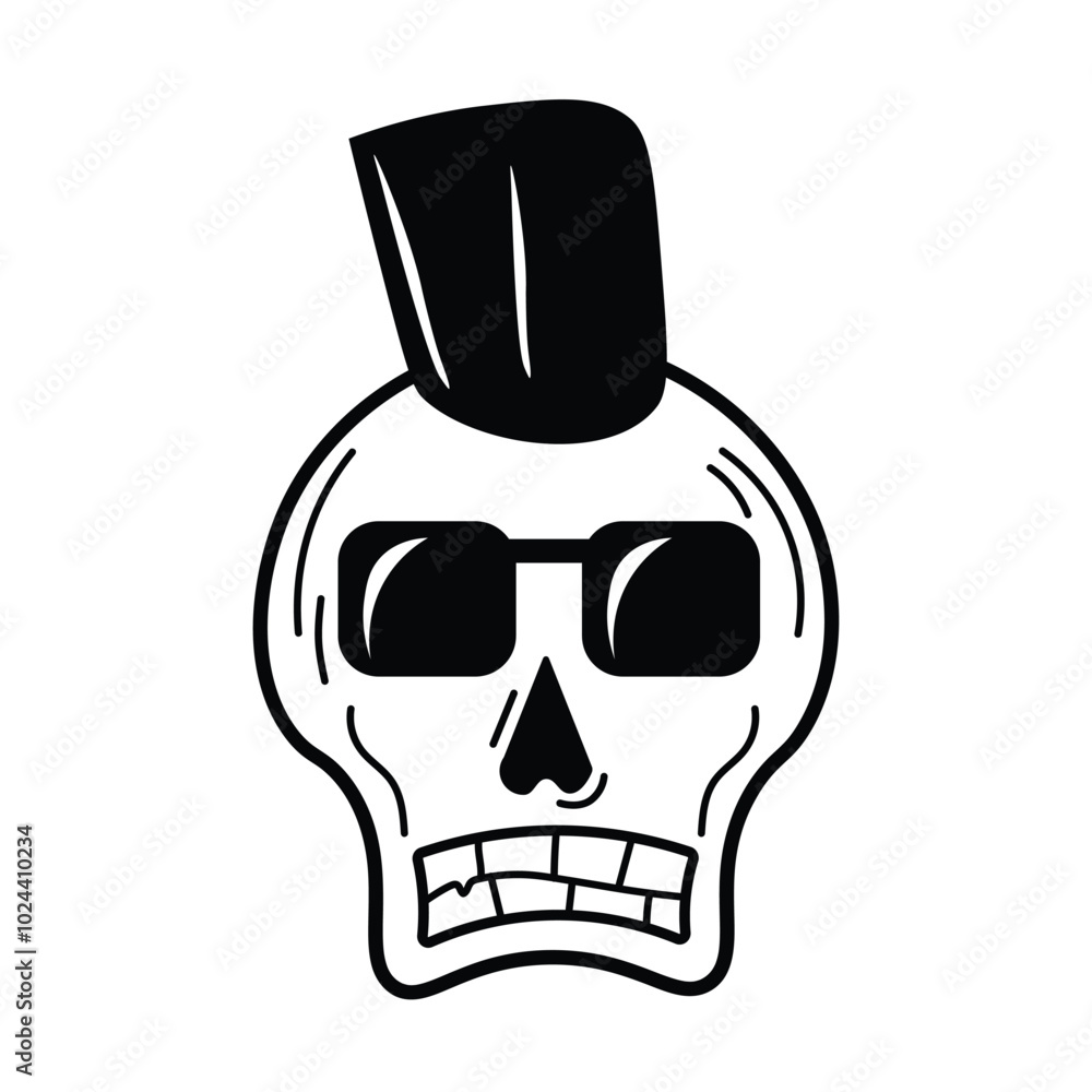 Punk Skull Illustration Punk Skull Illustration