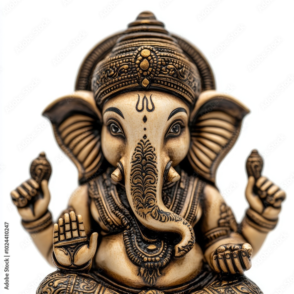 Fototapeta premium Intricate Ganesha Statue in Traditional Indian Style