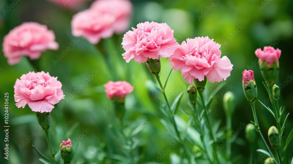 Carnation Bloom in the Garden Carnation Bloom in the Garden