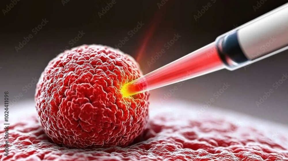 Close-Up of a Cell Undergoing Scientific Research Close-Up of a Cell Undergoing Scientific Research