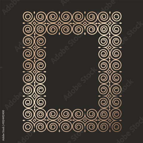 Isolated shining frame