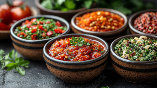 Assortment of Middle Eastern Spreads