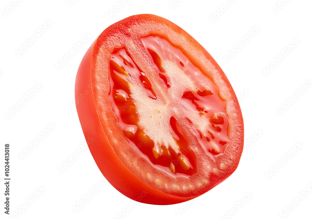 red tomato slice tip isolated on transparent or white background red tomato slice tip isolated on transparent or white background