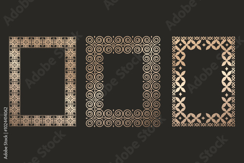 Set of isolated shining frames