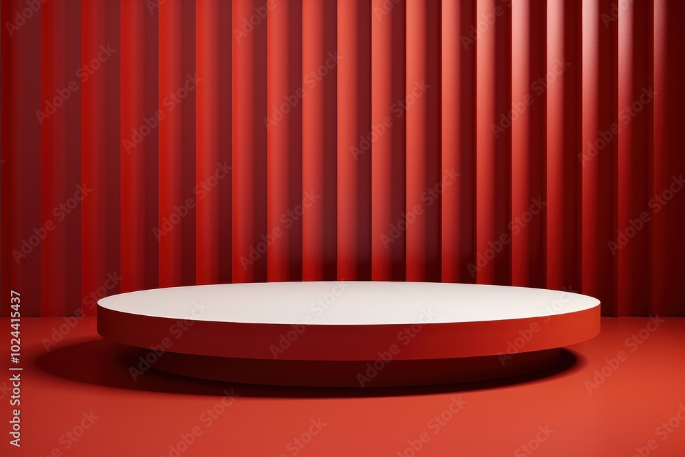 Red and White Minimalist Product Display Red and White Minimalist Product Display
