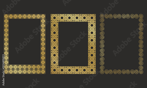 Isolated gold frame