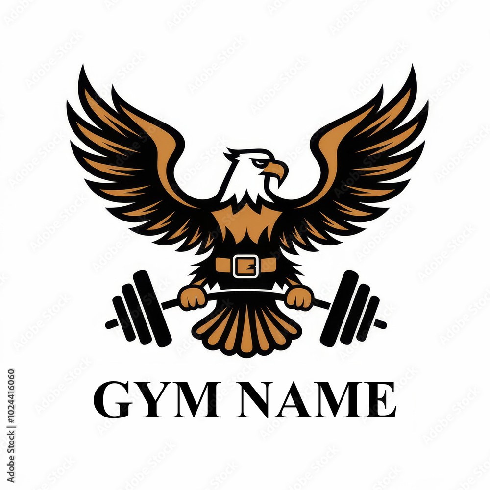 Obraz premium eagle logo, gym logo, fitness logo, vector logo, sports logo, workout logo, athletic logo, gym branding, eagle symbol, health logo, strength logo, eagle vector, exercise logo, training logo