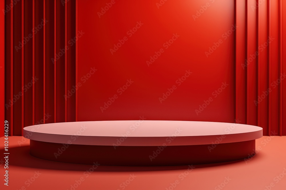 Red Platform with Red Background Red Platform with Red Background
