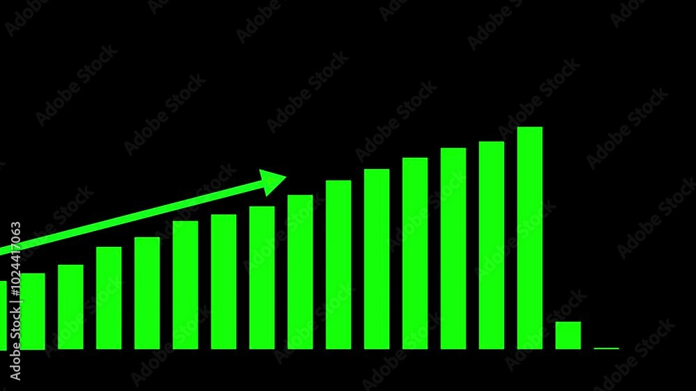 Share market graph animated on black background Share market graph animated on black background