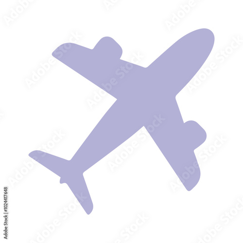 A flying airplane representing travel, aviation, or air transportation