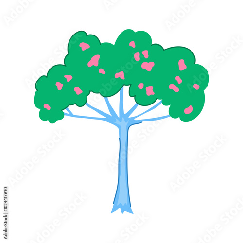sacred fantasy magic tree cartoon. majestic legendary, secret bewitched, ethereal arcane sacred fantasy magic tree sign. isolated symbol vector illustration