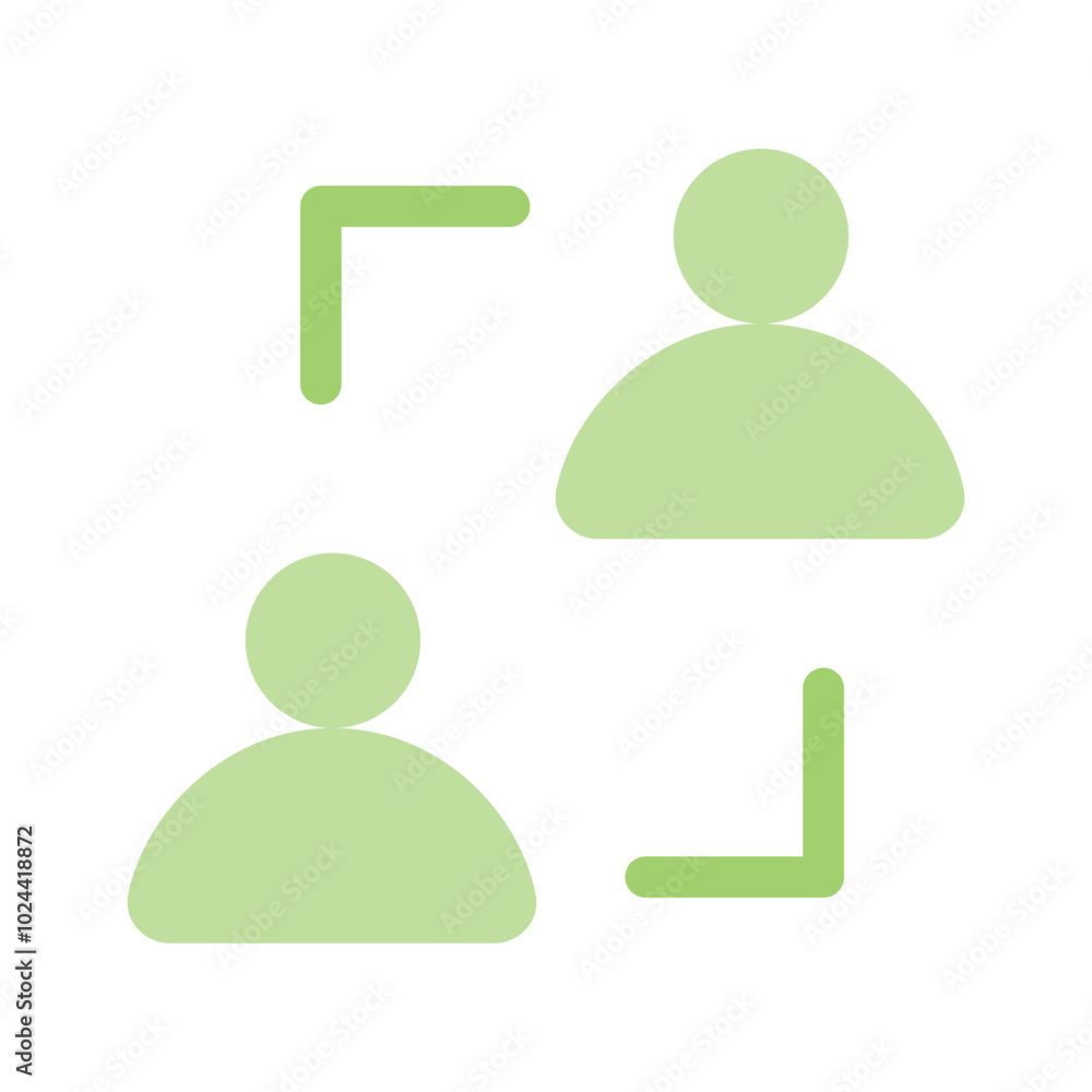 Two way communication vector design in modern style Two way communication vector design in modern style