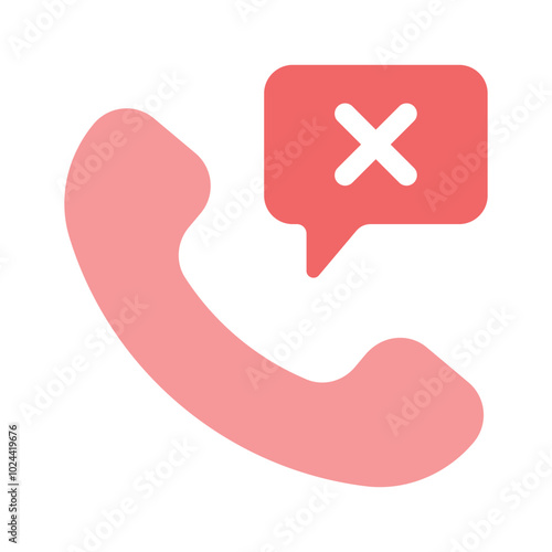 Call disconnected vector design in modern style