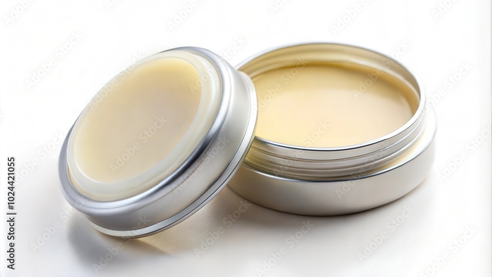 Lip balm in a tin for winter dry skin care. Lip balm in a tin for winter dry skin care.