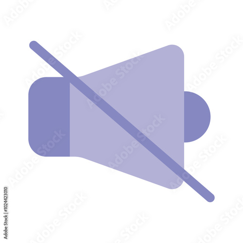 Mute button icon design, user interface vector